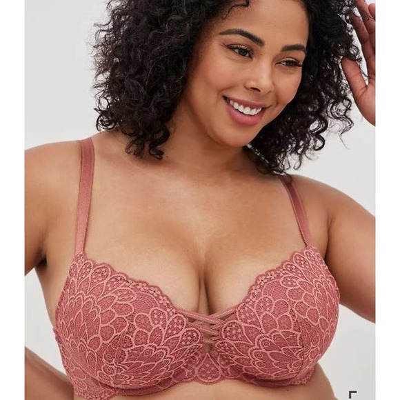 torrid Other - Torrid XO Push-Up Plunge Bra- Lace Rose 46DD
